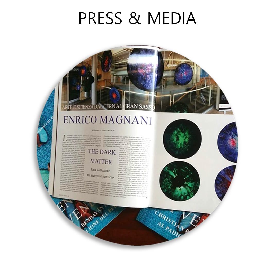 Enrico Magnani, contemporary painter,  press and media